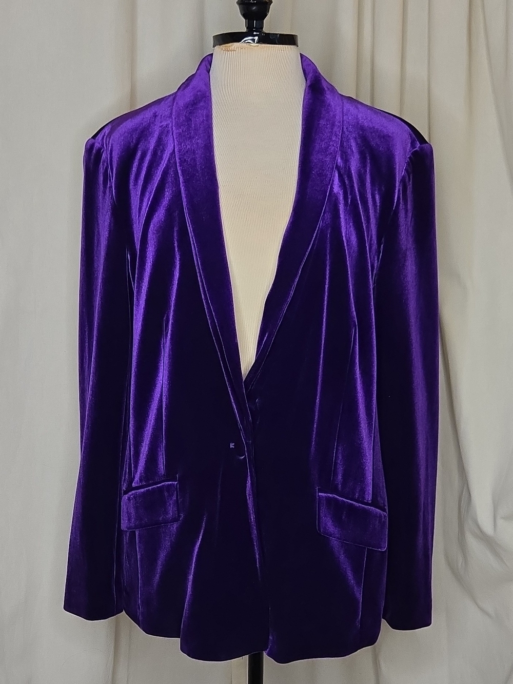 INC International Concepts Deep Purple Velvet Blazer